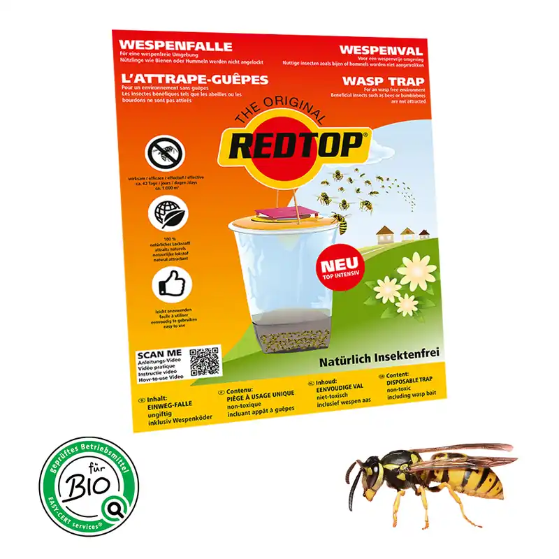 Solange Der Vorrat Reicht REDTOP® Wespenfalle - 3 L (Einwegmodell)