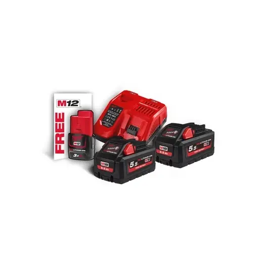 Top-Seller Akku Starterset 2 x 5,5 Ah 18V M18HNRG-552 Milwaukee®