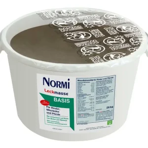 Sonderangebot NORMI® Leckmasse BASIS | 25 kg | für Rinder, Pferde und laktierende Kühe - der ALLROUNDER