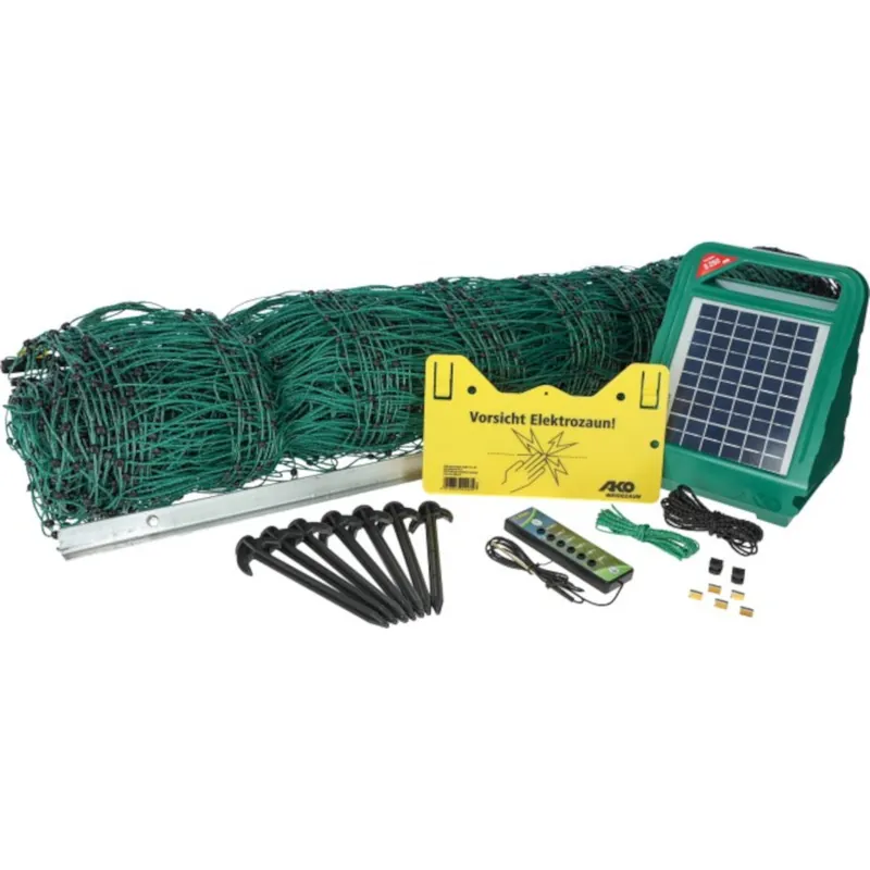Direktkauf Hundezaun / Geflügelnetz-Set 50 m, 106 cm grün inkl. Solar Gerät Sun Power