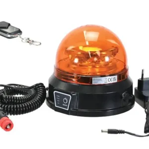 Highlight LED Rundumleuchte Akku Magnetfuß 12/24V (Gelb) 12 Stunden