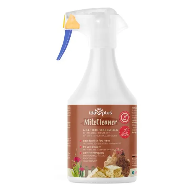 IdaPlus MiteCleaner 500ml Hühnerstall Reinigung gegen Roten Vogelmilben Echt