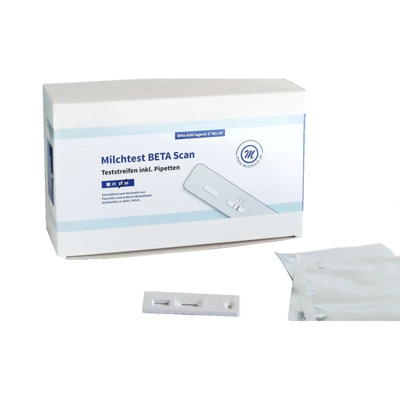 Milchtest Duplex BT Scan 50 enthält 50 Teststreifen, einschließlich Pipetten Markenprodukt