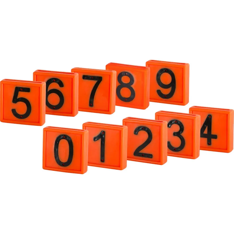 Super-Preis Nummernblock 10 St. zum einschlaufen in Halsband bis 40 mm orange