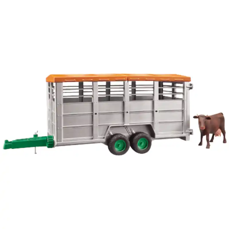 Bruder 02227 Bruder Viehtransportanhänger mit einer Kuh Profi Serie Sofort Bestellen