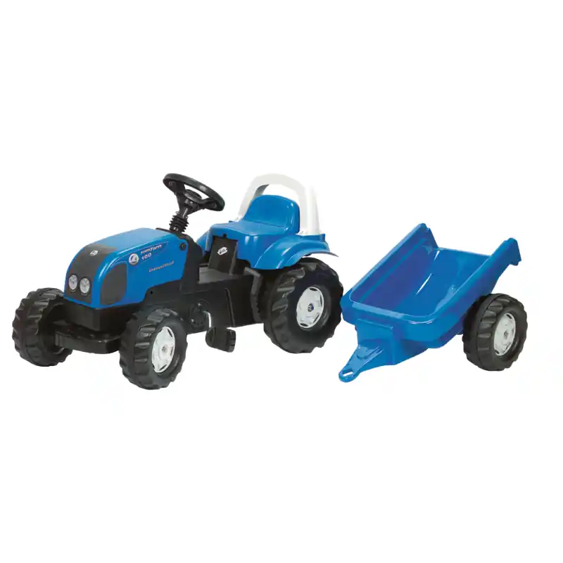 Rolly Toys 011841 Rolly Toys Landini Powerfarm 100 mit Kid Trailer aufklappbare Motorhaube Aktuell