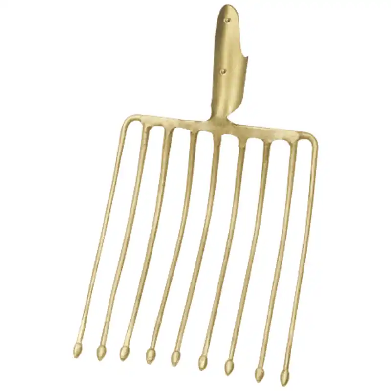 Ideal Ideal Kartoffelgabel Federdülle 9 Zinken (mit Knöpfen) mit Stiel Geprüft