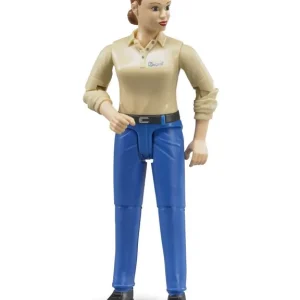 Aktuell Bruder Bruder Frau heller Hauttyp, blaue Hose