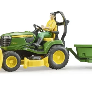 Direktkauf Bruder bworld John Deere Rasentraktor mit Anhänger und Gärtner