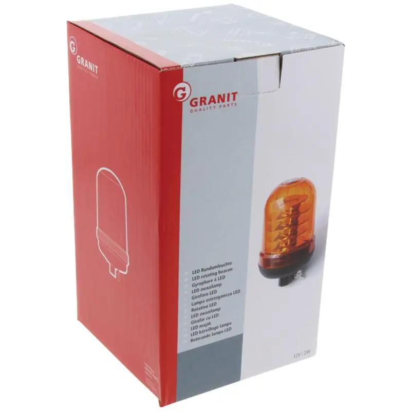Granit  Rundumleuchte LED 12 / 24V | Aufsteckrohr Letzte Chance