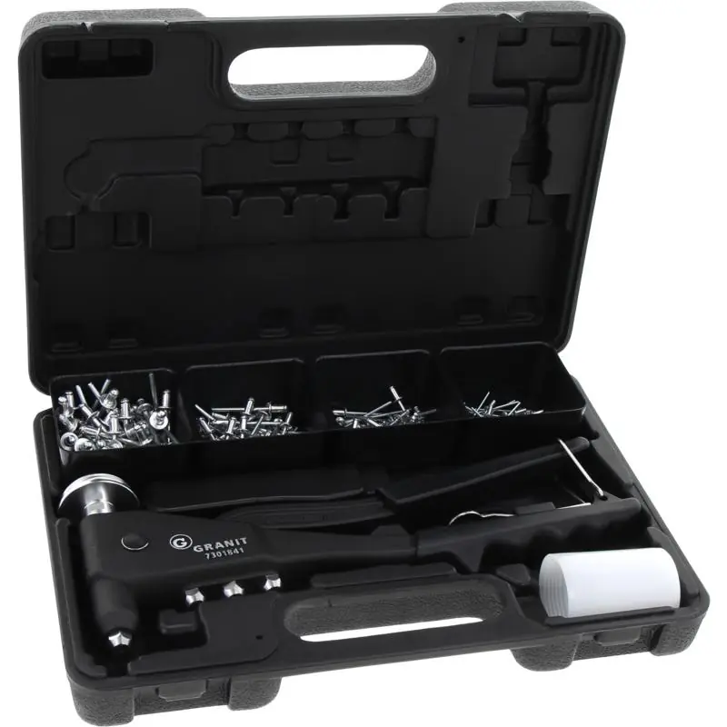 GRANIT Black Edition  Handnietzangen-Satz 205-tlg., inklusive Auffangbehälter Sonderangebot