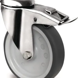 TECWERK Lenkrolle mit Totalfeststeller Rad- Durchmesser 125 mm Tragfähigkeit 100 kg Saisonangebot
