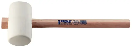 PROMAT Gummihammer Kopf- Durchmesser 64 mm Kopflänge 113 mm flache Bahn 113 mm Nur Heute