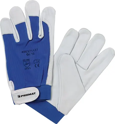Expressversand PROMAT Handschuhe Größe 8 natur/blau 8