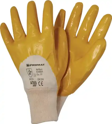 Mega-Angebot PROMAT Handschuhe Größe 9 gelb Strickbund. teilbeschichtet 8