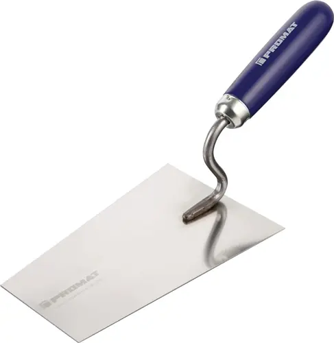 Letzte Chance PROMAT Maurerkelle Länge 180 mm Breite 125 mm mit Buchenholzheft. S-Hals 110 mm