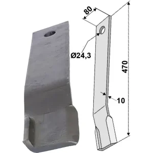 Garantierte Lieferung Industriehof® Schlegelmesser links/rechts 470 x 80 x 10 mm, für Rübenroder Humus HKN 1000, HKN 1200