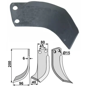 Direkt Vom Hersteller Industriehof® Fräsmesser links/rechts 200 x 80 x 6 mm, Bohrung 15 mm, für Eberhardt