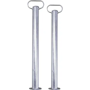 TRAILER POOL Schiebestütze Ø 48 mm, mit Metall-Griff, ohne Klemmbügel, für PKW-Anhänger Zertifiziert