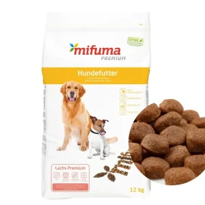 Mifuma Pur Lachs Premium Hund glutenfreies Hundefutter für allergische und sensible Hunde auch für Senioren geeignet Brikett Solange Der Vorrat Reicht