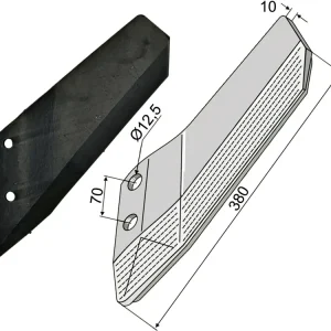 Bestseller Industriehof® Scharflügel links/rechts 380 mm, hartmetallbeschichtet (unterseitig), für Grubber Lemken Smaragd