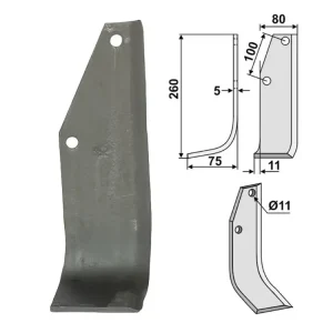 Industriehof® Fräsmesser links/rechts 260 x 80 x 5 mm, Bohrung 11 mm, für Holder Aktuell