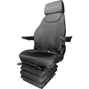 Must-Have BLACK STAR Traktorsitz "BS 1237 A" luftgefedert, lange Rückenlehne, Kopfstütze, Stoff Black Matrix, schwarz
