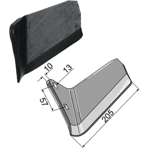 Industriehof® Scharflügel links/rechts 205 mm, für Grubber Väderstad Preisreduziert
