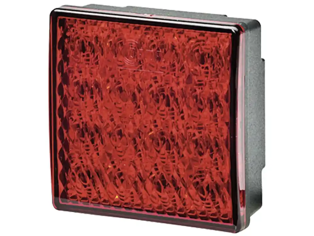 Hella® LED-Nebelschlussleuchte quadratisch, rot, 80 x 80 x 33,7 mm, E4 4143 Expressversand