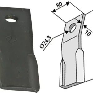 Neue Kollektion Industriehof® Schlegelmesser links/rechts 220 x 80 x 10 mm, für Mulcher Humus