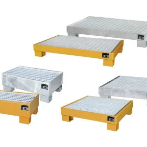 Bestpreis BAUER® SÜDLOHN Auffangwanne "AW 60/M" für 60 l-Fässer, mit Gitterrost, lackiert; verzinkt