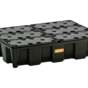 Markenprodukt Cemo Auffangwanne "HD" aus HDPE (High Density Polyethylen) schwarz mit PE-Rost