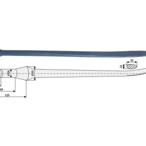 Sonderaktion Industriehof® Löffelzinken 1.100 mm; 1.400 mm, M 22 x 1,5 AG, Buchse mit konischer Mutter, für Frost