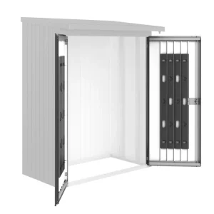 Top-Seller Biohort Türpaket für Brennholz Unterstand Woodstock dunkelgrau; metallic Metalltüren