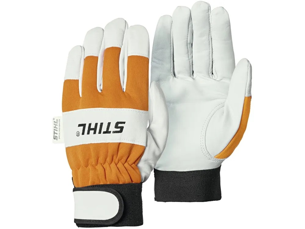 Meistverkauft STIHL Handschuhe "Advance Ergo" geschlossener Bund und Klettverschluss, ohne Schnittschutz, Ziegenleder; Nylon