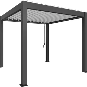 biohort® Pergola dunkelgrau-metallic, Lamellendach weiß Expressversand