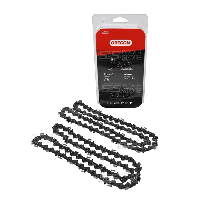 2er-Pack Oregon Sägekette 21LPX064E PowerCut 0.325" 1,5 mm 64 TG 38 cm Vollmeißel Twinpack 564457 Saisonangebot