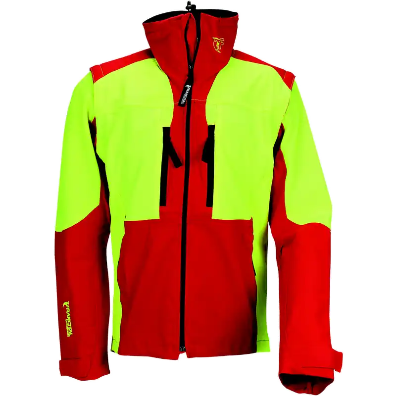Neu Im Sortiment Francital Forstjacke PLATIN rot-gelb L
