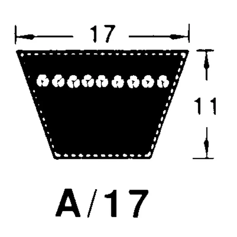 Abverkauf Keilriemen Profil 17 mm 850