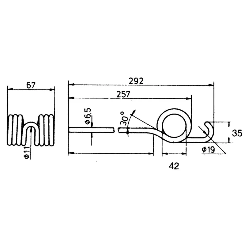 Bandrechenzinke anstelle Reform 160.420.108, L=295mm Top-Angebot