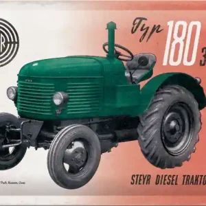 Blechschild 'Steyr Diesel Traktor' Typ180 30PS Echt