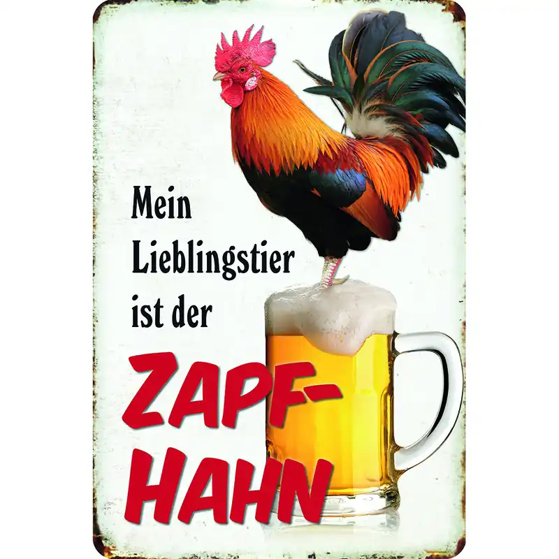 Blechschild 'Zapfhahn' Neu