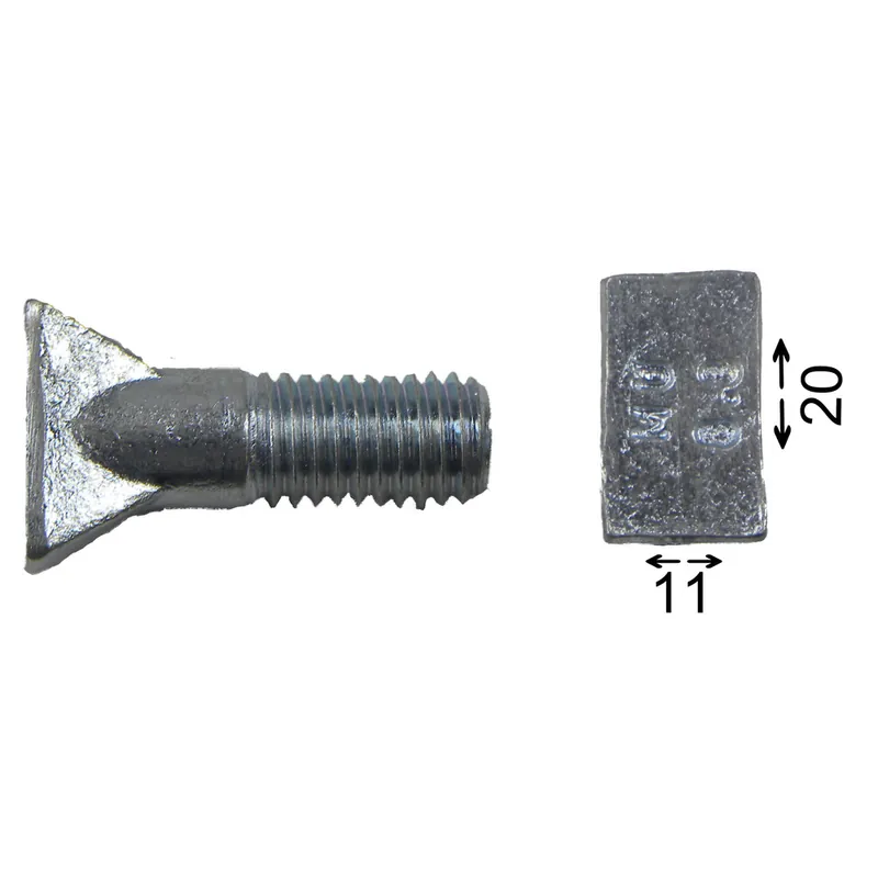 ESM Fingerschraube M10x40 mit Vierkantkopf 20x11mm, ohne Mutter Wochenendangebot
