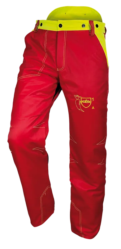 Sonderangebot Francital Schnittschutzhose SILBER rot Bundhose L