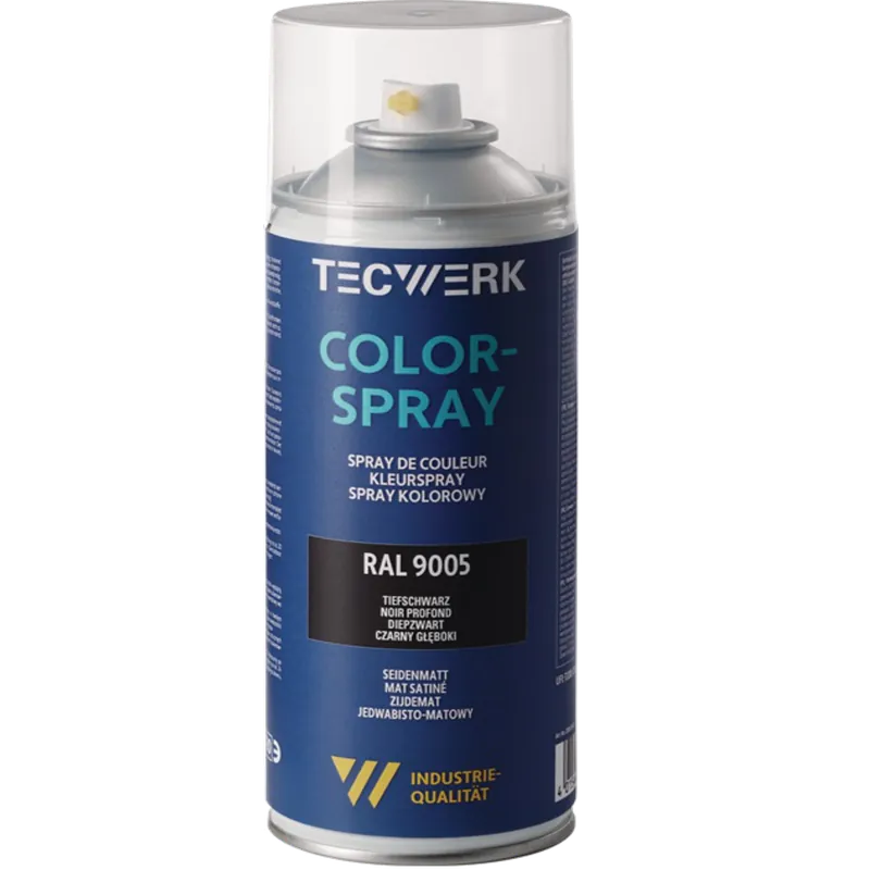 Preisknaller Tecwerk Colorspray tiefschwarz seidenmatt RAL9005