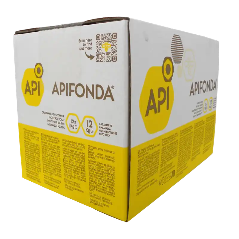 Zertifiziert Apifonda Futterteig 12 x 1kg für Bienen