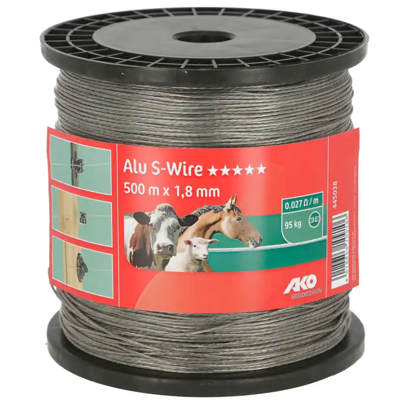 KERBL Drahlitze Aluminium, 1,8 mm / 500 m Highlight
