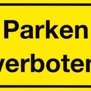 Warntafel 'Parken verboten' Versand Am Gleichen Tag