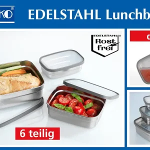Wenko Lunchboxen 6tlg. aus Edelstahl Bestseller
