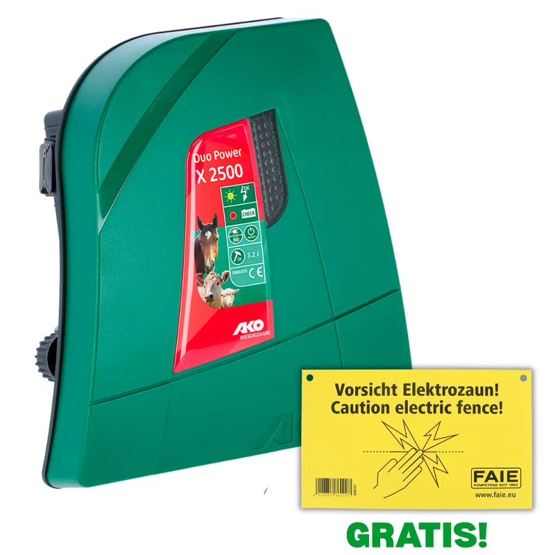 Schneller Versand AKO Weidezaungerät Duo Power X 2500 - 12/230 V